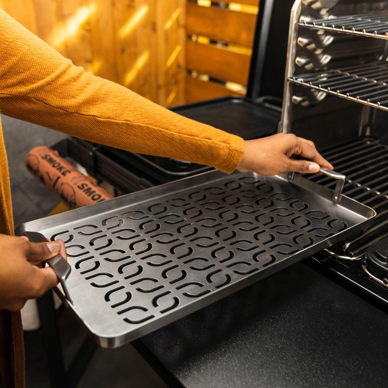 Traeger ModiFIRE Fish & Veggie Stainless Steel Grill Tray - Image 3