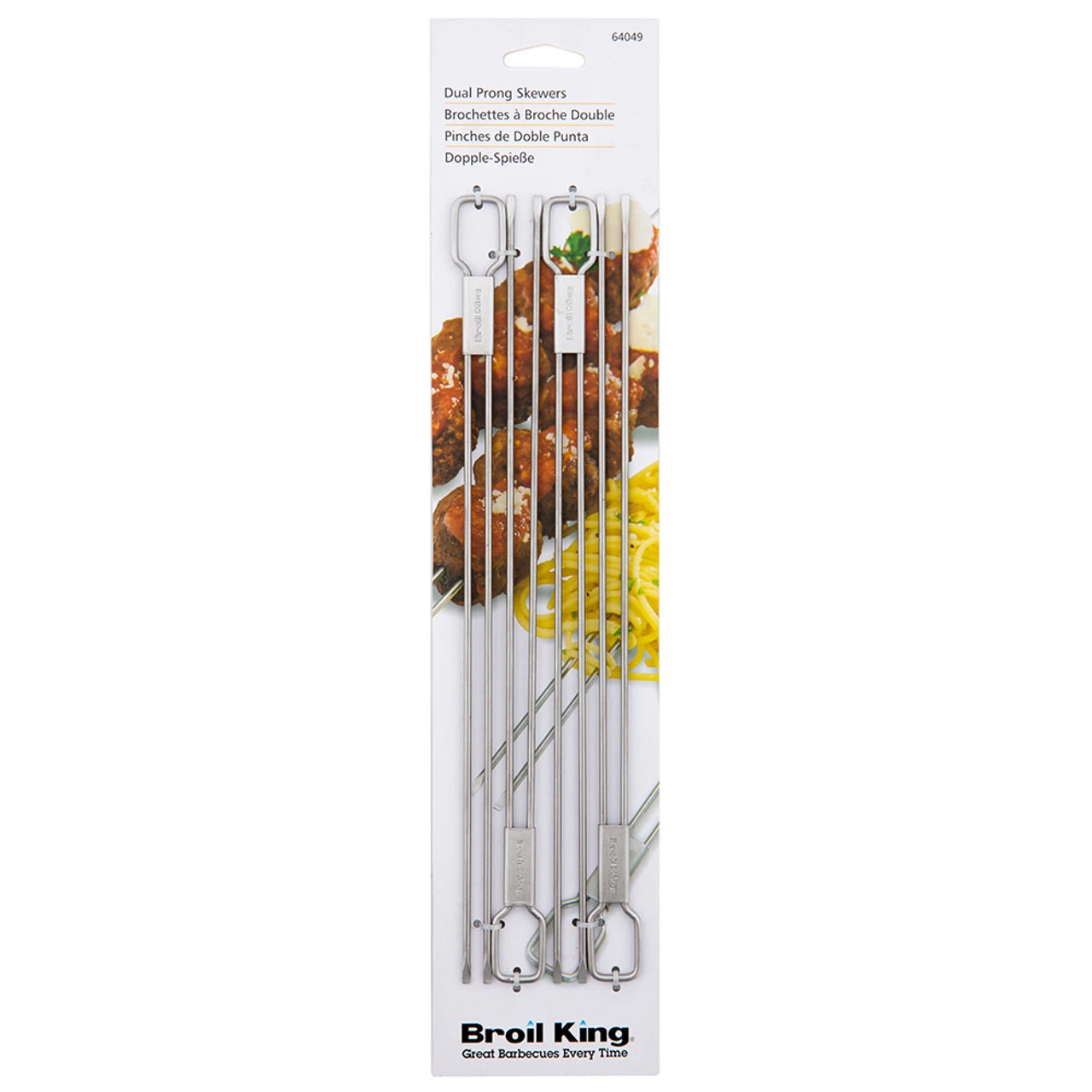 Broil King Dual Prong Skewers (Set Of 4) 2 Broil King Dual Prong Skewers (Set Of 4) - Image 2
