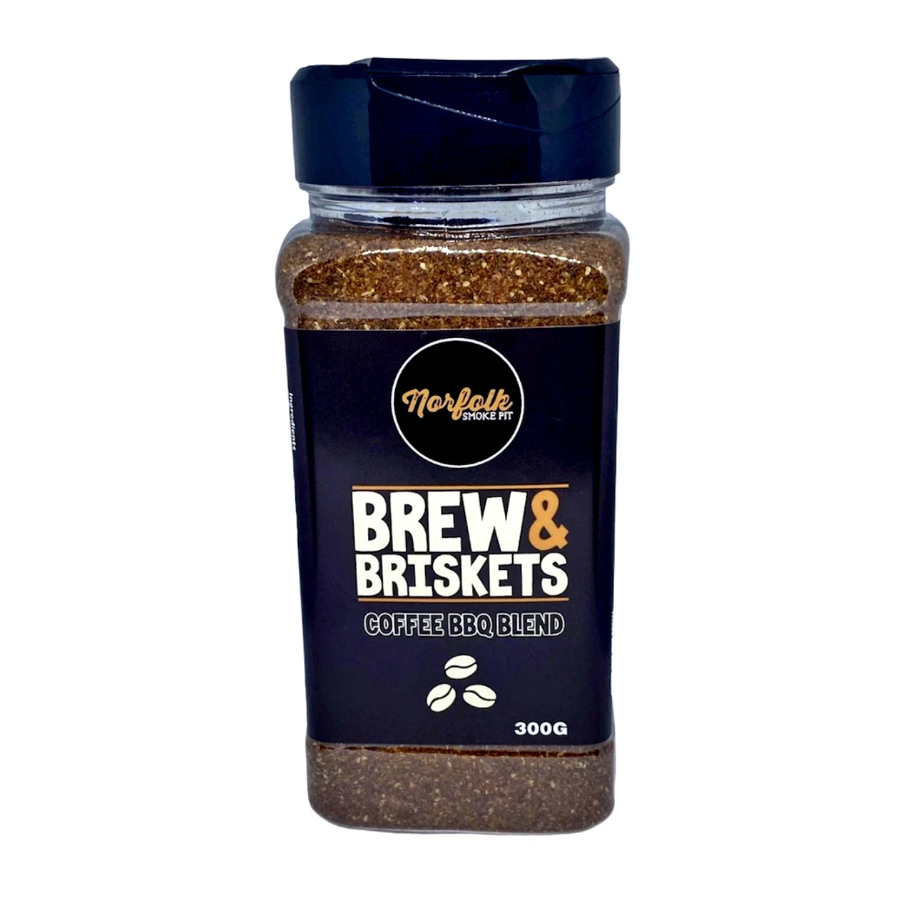 Norfolk Smoke Pit Brew & Briskets Coffee Blend Shaker - 300g 1 Norfolk Smoke Pit Brew & Briskets Coffee Blend Shaker - 300g