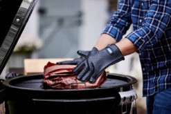 Weber® Silicone Grilling Gloves -BBQ Equipment Store Weber Silicone Grilling Gloves in use with Kamado 11735.1651566701
