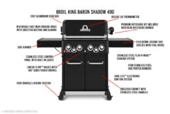 Broil King Baron Shadow 490 Gas Barbecue -BBQ Equipment Store bk baron shadow 490 86312.1685880772