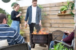 Brava Steel Branded Firepit -BBQ Equipment Store brava steel branded firepit lifestyle image 1 85176.1649849414