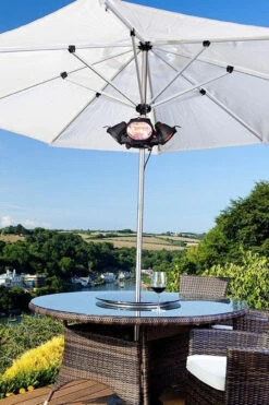Heatmaster 1800W Umbrella Mount Infrared Patio Heater - Black -BBQ Equipment Store heatmaster 1800w umbrella mount infrared patio heater black 2 69960.1649850390