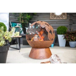 Leaves Globe Firepit 8 Leaves Globe Firepit -BBQ Equipment Store leaves globe firepit 3 26670.1628063965
